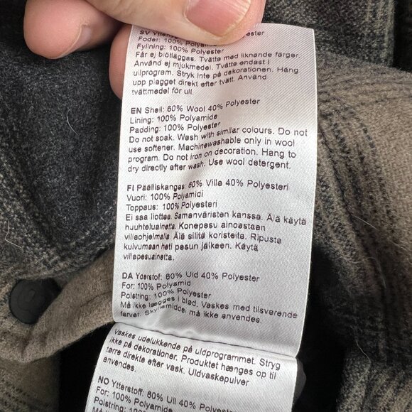 8848 Altitude Telluride Wool Over Plaid Overshirt Chore Jacket Barn Coat Size S - Picture 11 of 12